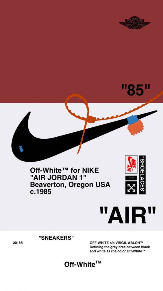Nike Aj1 X Off-White Wallpaper Òredó - Poster | Canvas Wall Art Print
