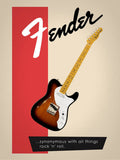 Fender All Things Rock N Roll - Poster | Canvas Wall Art Print