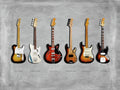 Fender Guitar Collection - Poster | Canvas Wall Art Print