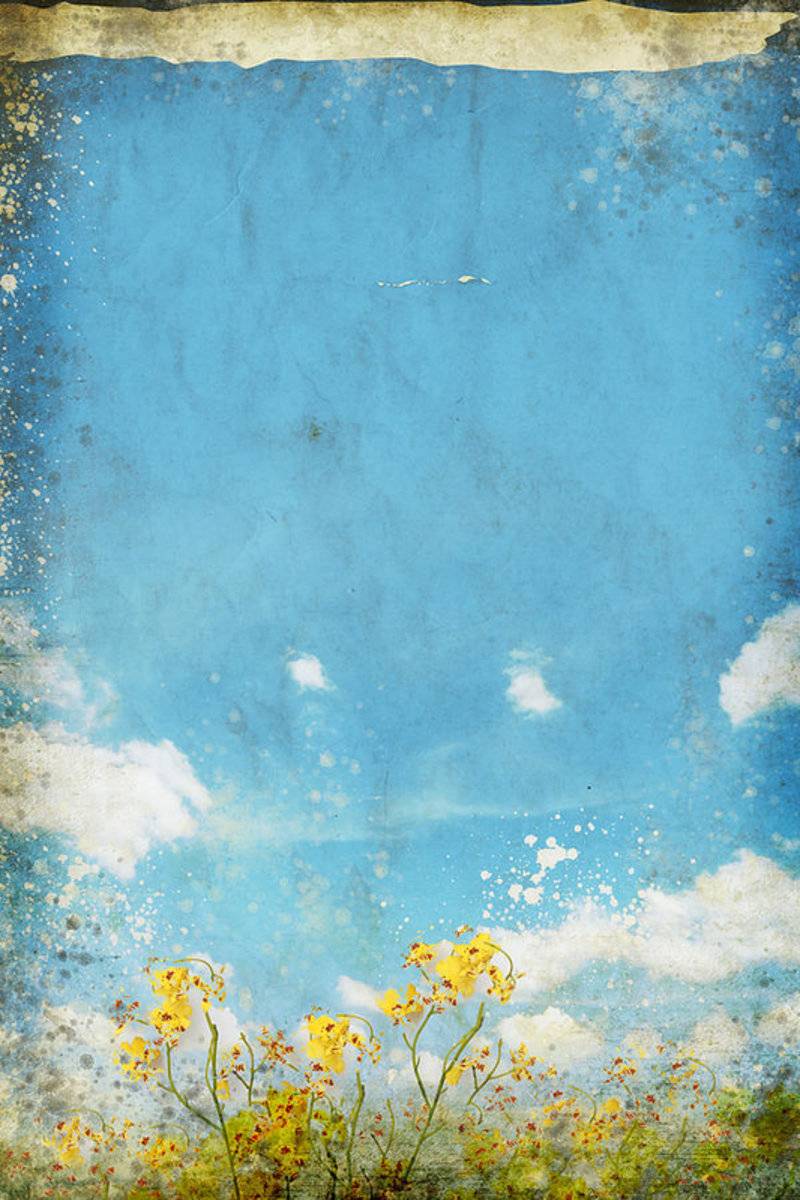 Floral In Blue Sky And Cloud - Poster | Canvas Wall Art Print