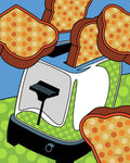 Flying Toast - Poster | Canvas Wall Art Print