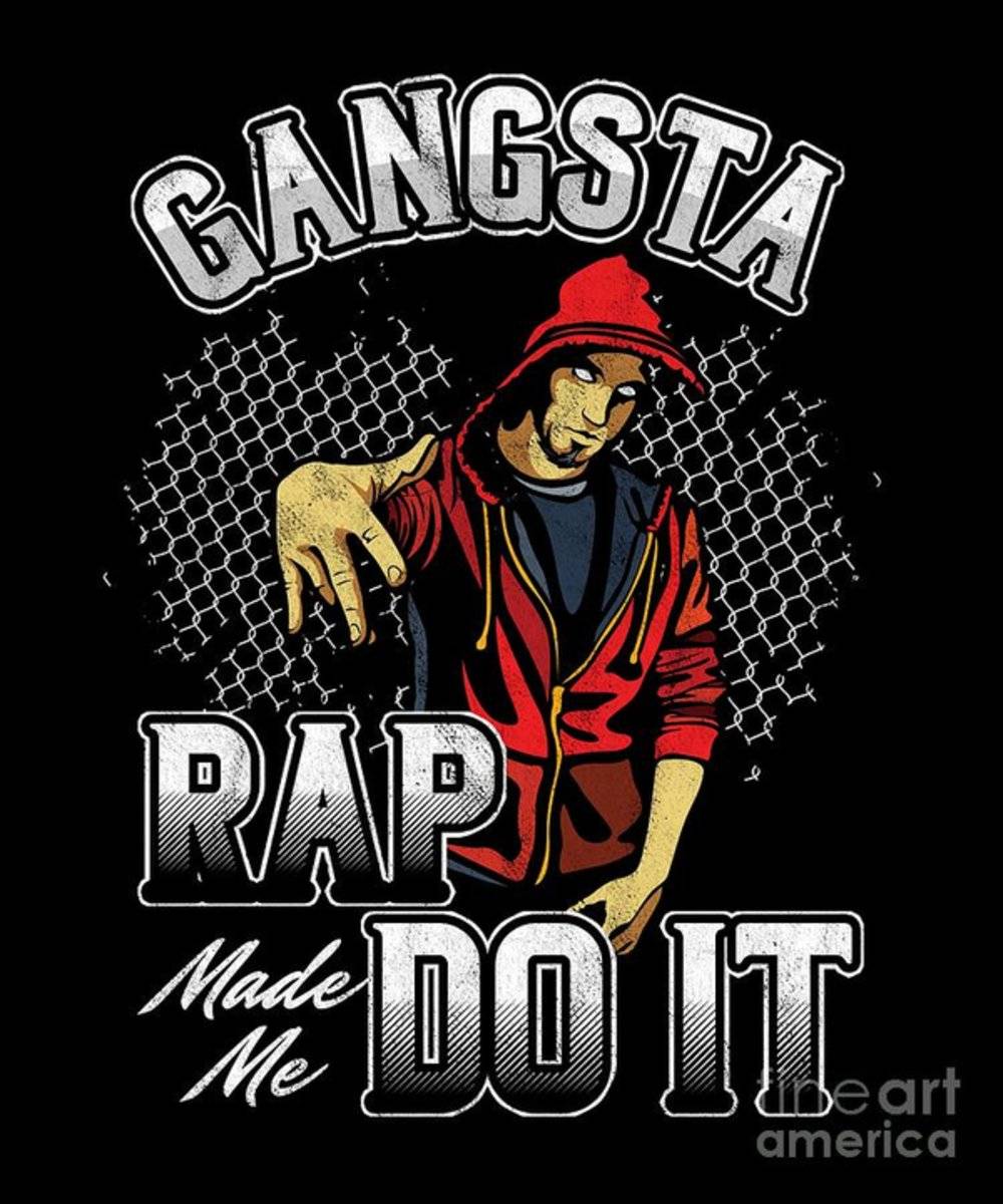 Gangsta Rap Pop Music Rappers Vocalizer Hip Hop Rapping Gift - Rapper - Poster | Canvas Wall Art Print