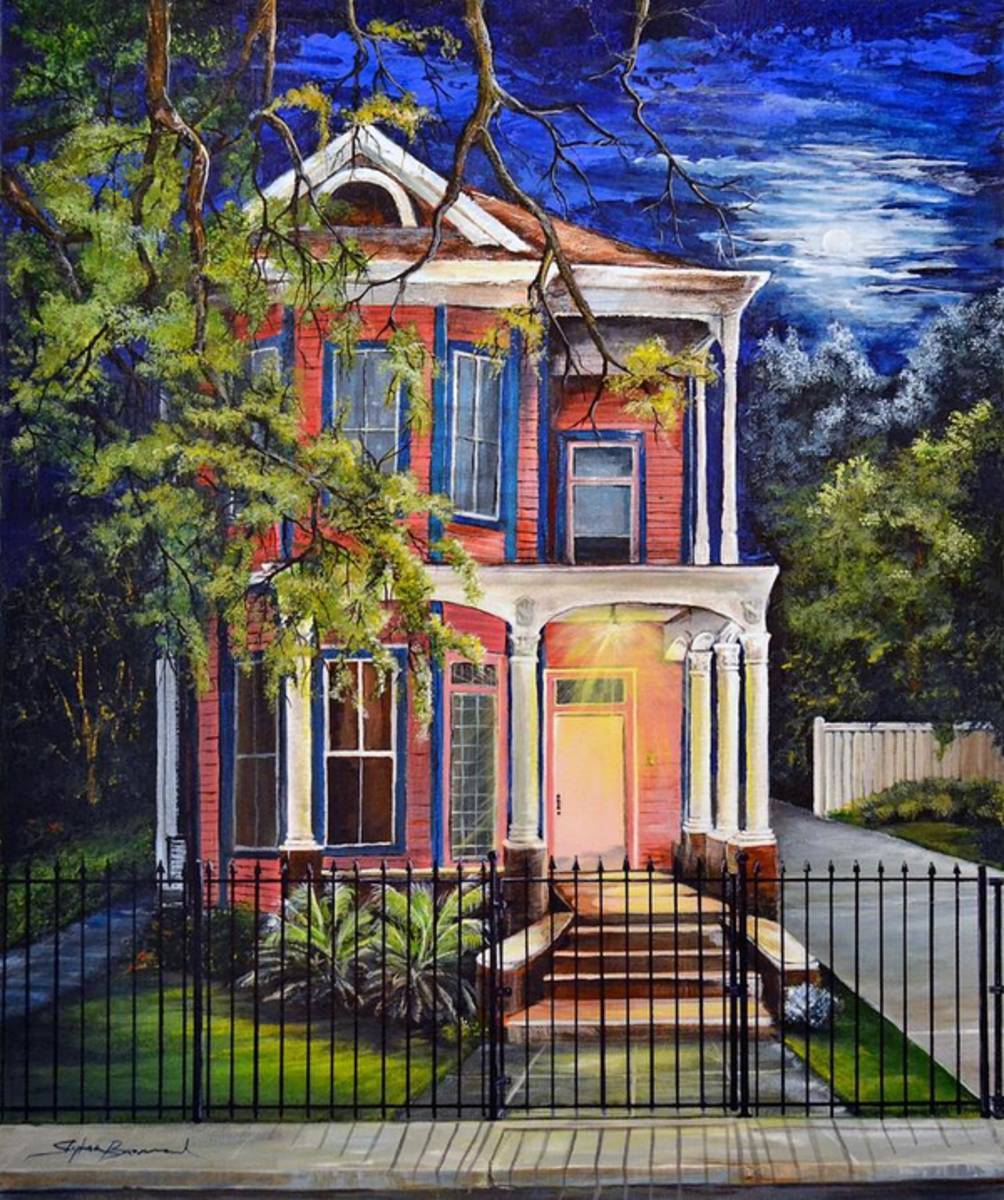 Garden District Home - Poster | Canvas Wall Art Print
