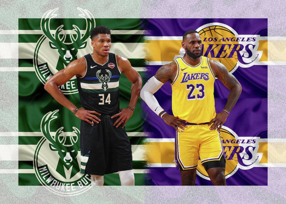 Giannis Antetokounmpo And Lebron James - Poster | Canvas Wall Art Print