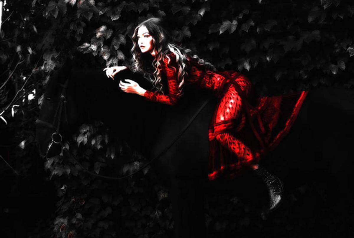Gigi Red Dress - Poster | Canvas Wall Art Print