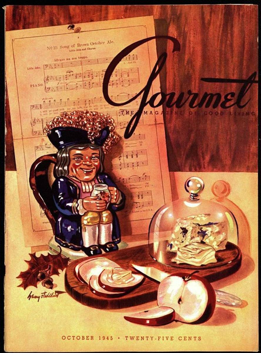 Gourmet Cover Illustration Of A Tray Of Cheese - Poster | Canvas Wall Art Print