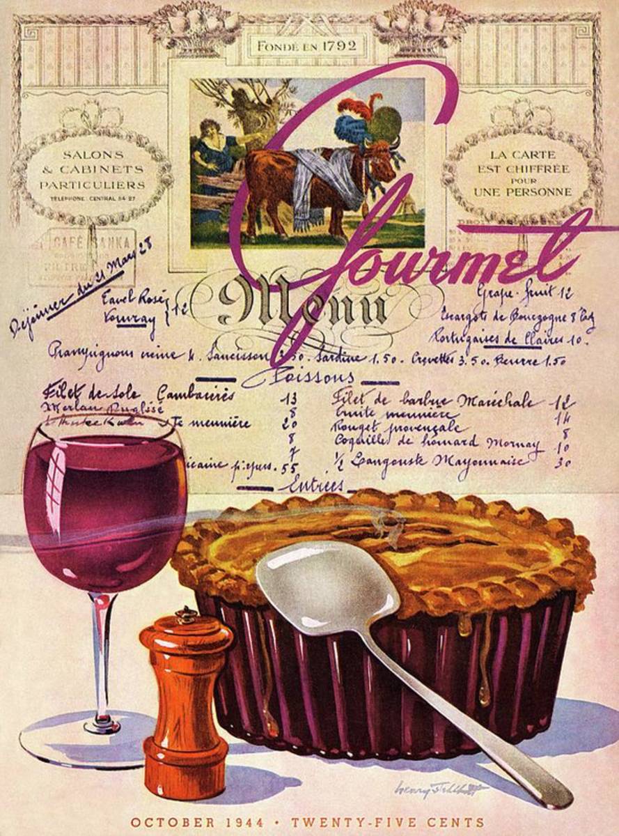 Gourmet Cover Illustration Of Deep Dish Pie - Poster | Canvas Wall Art Print