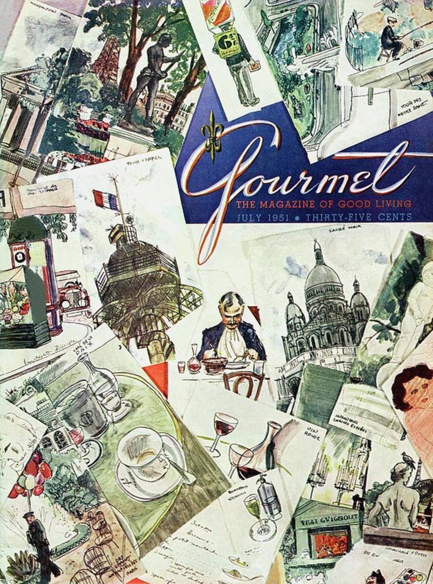 Gourmet Cover Illustration Of Drawings Portraying - Poster | Canvas Wall Art Print