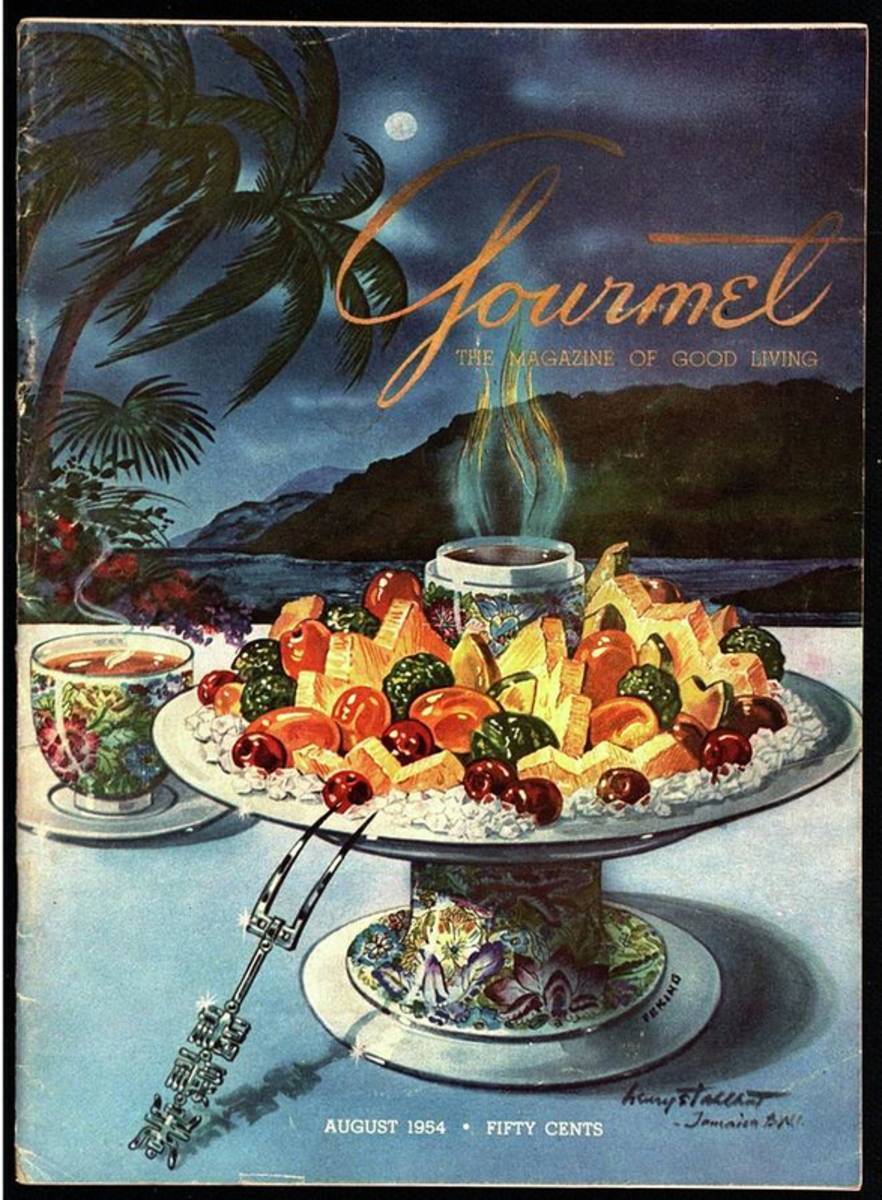 Gourmet Cover Illustration Of Fruit Dish - Poster | Canvas Wall Art Print