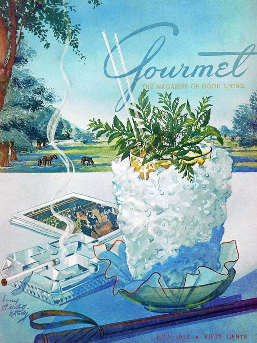 Gourmet Cover Illustration Of Mint Julep Packed - Poster | Canvas Wall Art Print