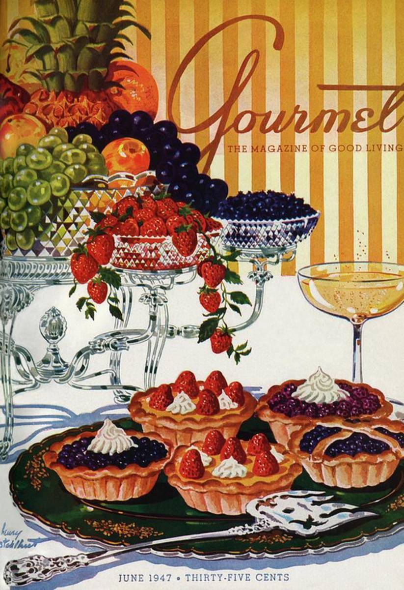 Gourmet Cover Of Fruit Tarts - Poster | Canvas Wall Art Print