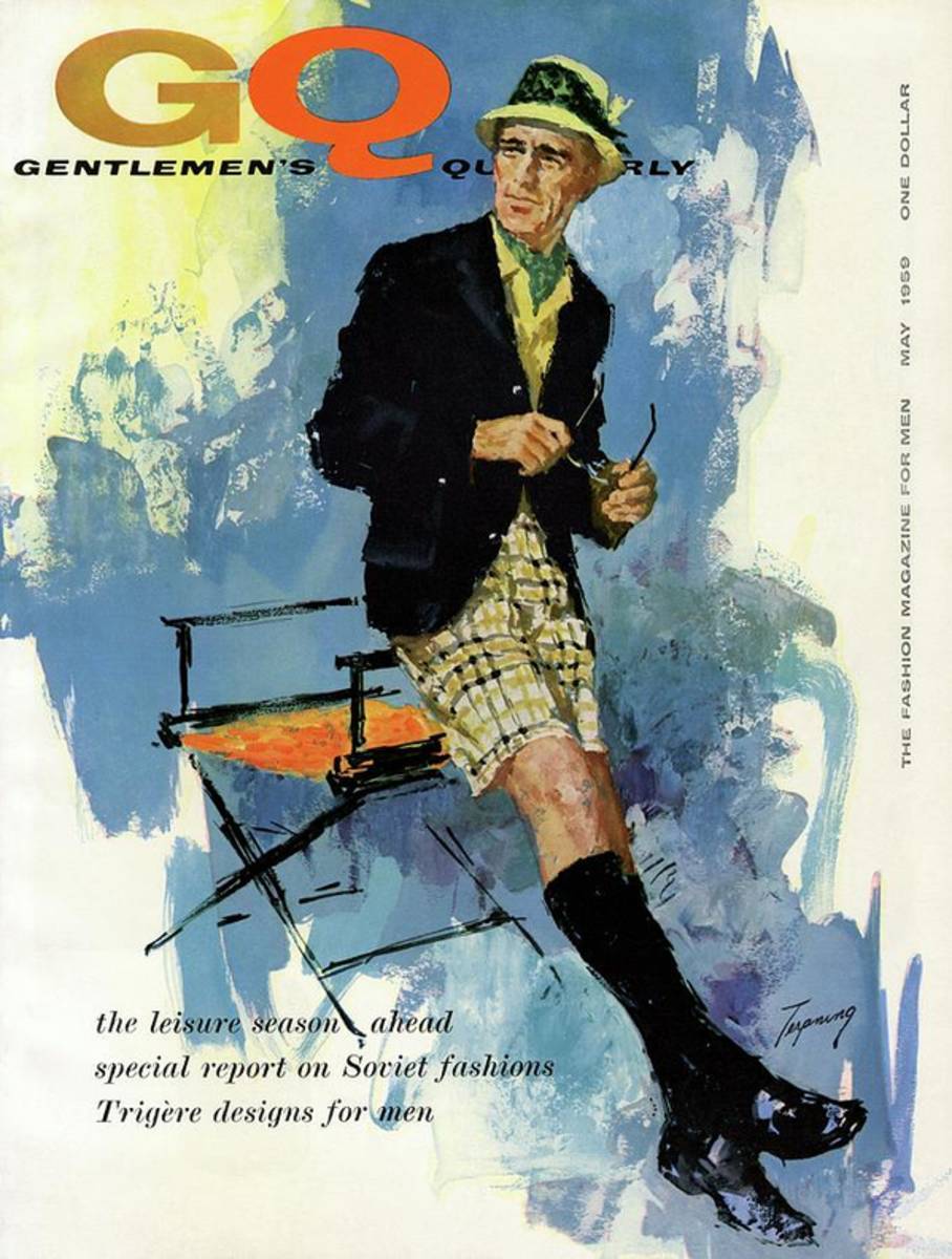 Gq Cover Featuring An Illustration Of A Man - Poster | Canvas Wall Art Print