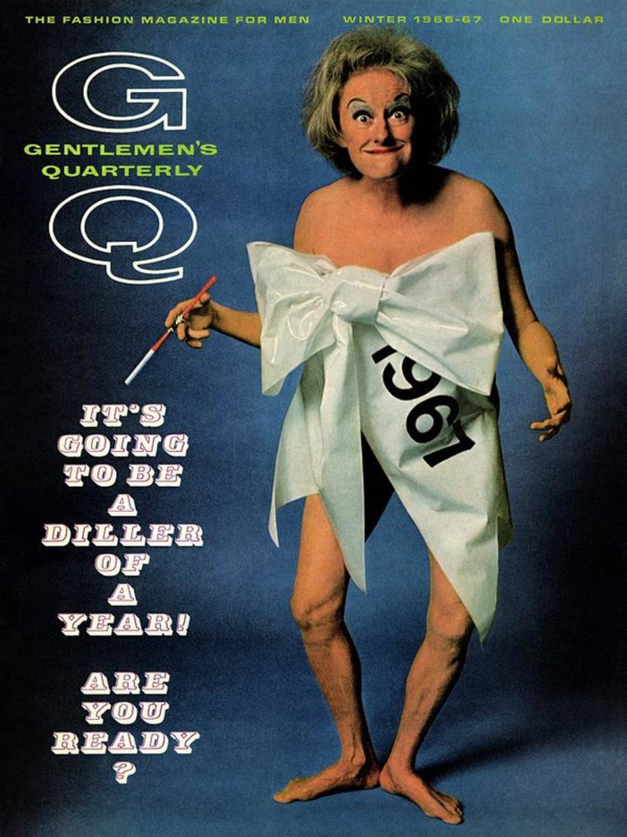 Gq Cover Featuring Comedienne Phyllis Diller - Poster | Canvas Wall Art Print