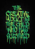 Graffiti Tag Typography The Creative Adult Is The Child Who Has Survived - Rapper - Poster | Canvas Wall Art Print