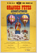 Grandes Fetes Aerostatiques 1868 Vintage - Poster | Canvas Wall Art Print