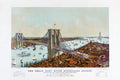 Great East River Suspension Bridge 1892 - Poster | Canvas Wall Art Print