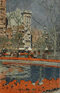 Guerin, Jules 1866-1946 - Scribners Magazine 37 1905 - Tulips Bloom In Union Square - Poster | Canvas Wall Art Print