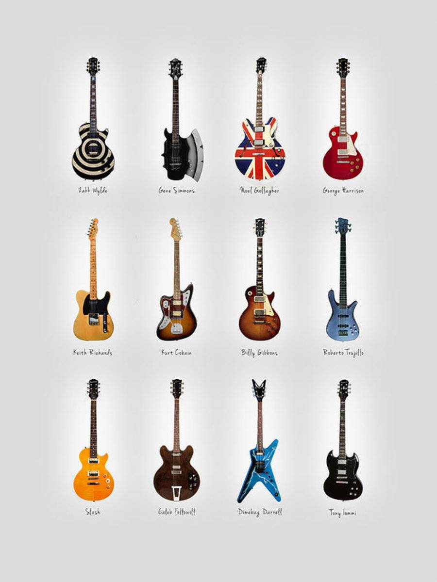Guitar Icons No3 - Poster | Canvas Wall Art Print
