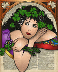 Gypsy Girl On Dictionary Page - Poster | Canvas Wall Art Print