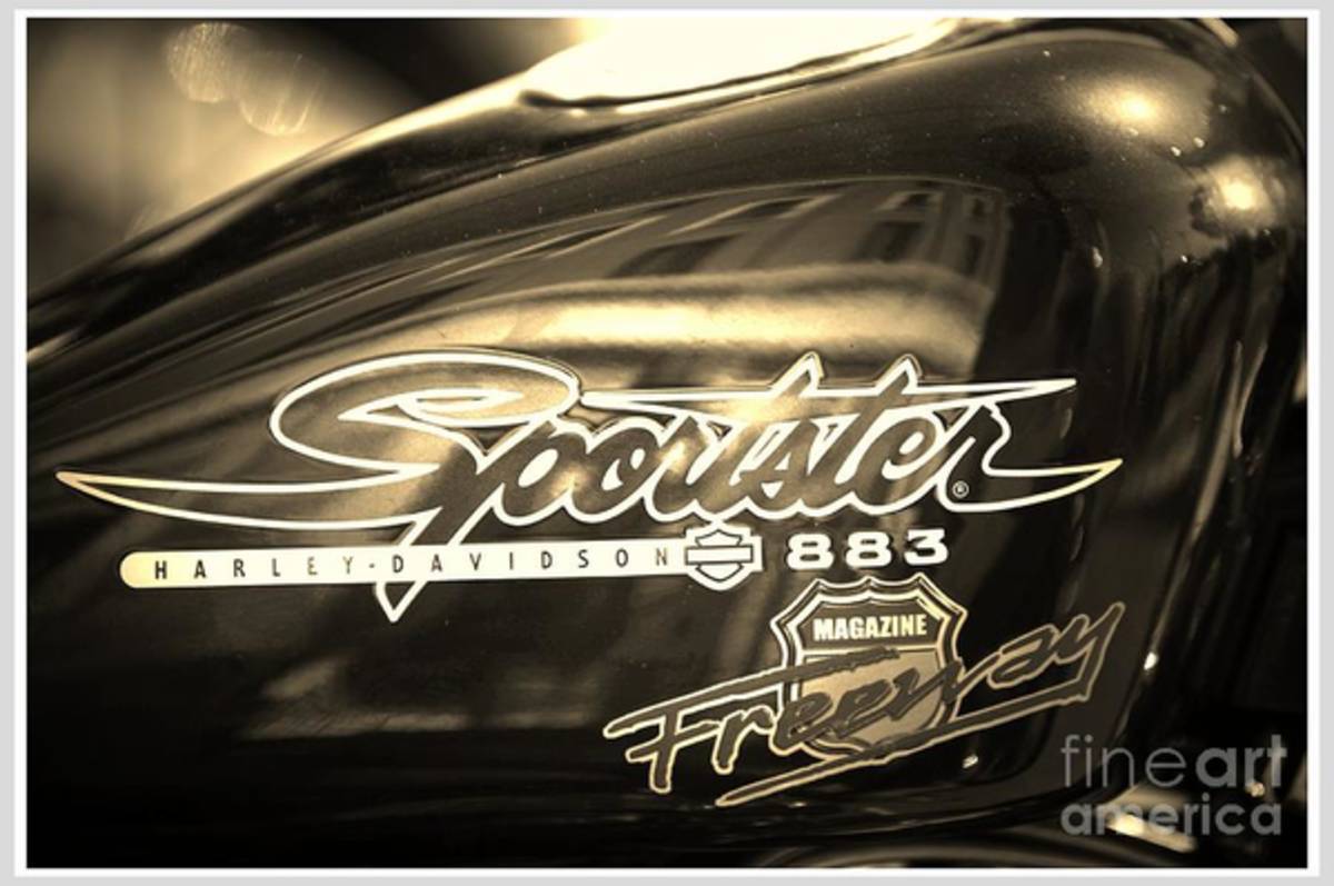 Harley Davidson Sportster 883 - Poster | Canvas Wall Art Print