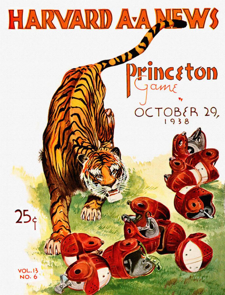 Harvard Vs Princeton 1938 Football Game Program - Poster | Canvas Wall Art Print