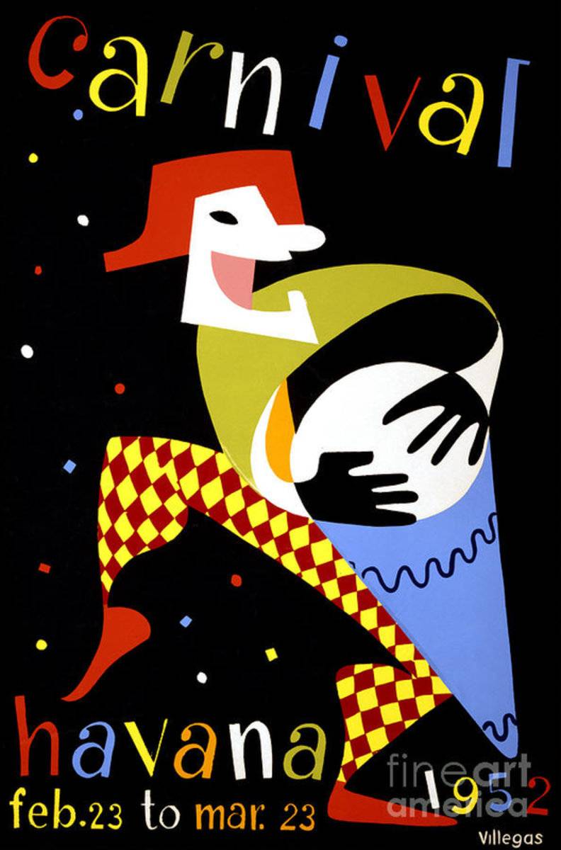 Havana Carnival Vintage Travel - Poster | Canvas Wall Art Print