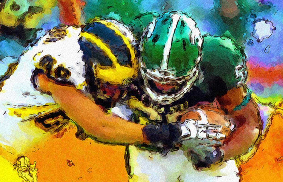 Helmet To Helmet - Poster | Canvas Wall Art Print