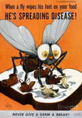 He'S Spreading Desease Public Health - Poster | Canvas Wall Art Print