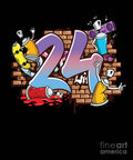 Hiphop Dancer Graffiti Artist Typography 24Th Birthday Hip Hop Urban Wall Mural Street Art - Rapper - Poster | Canvas Wall Art Print