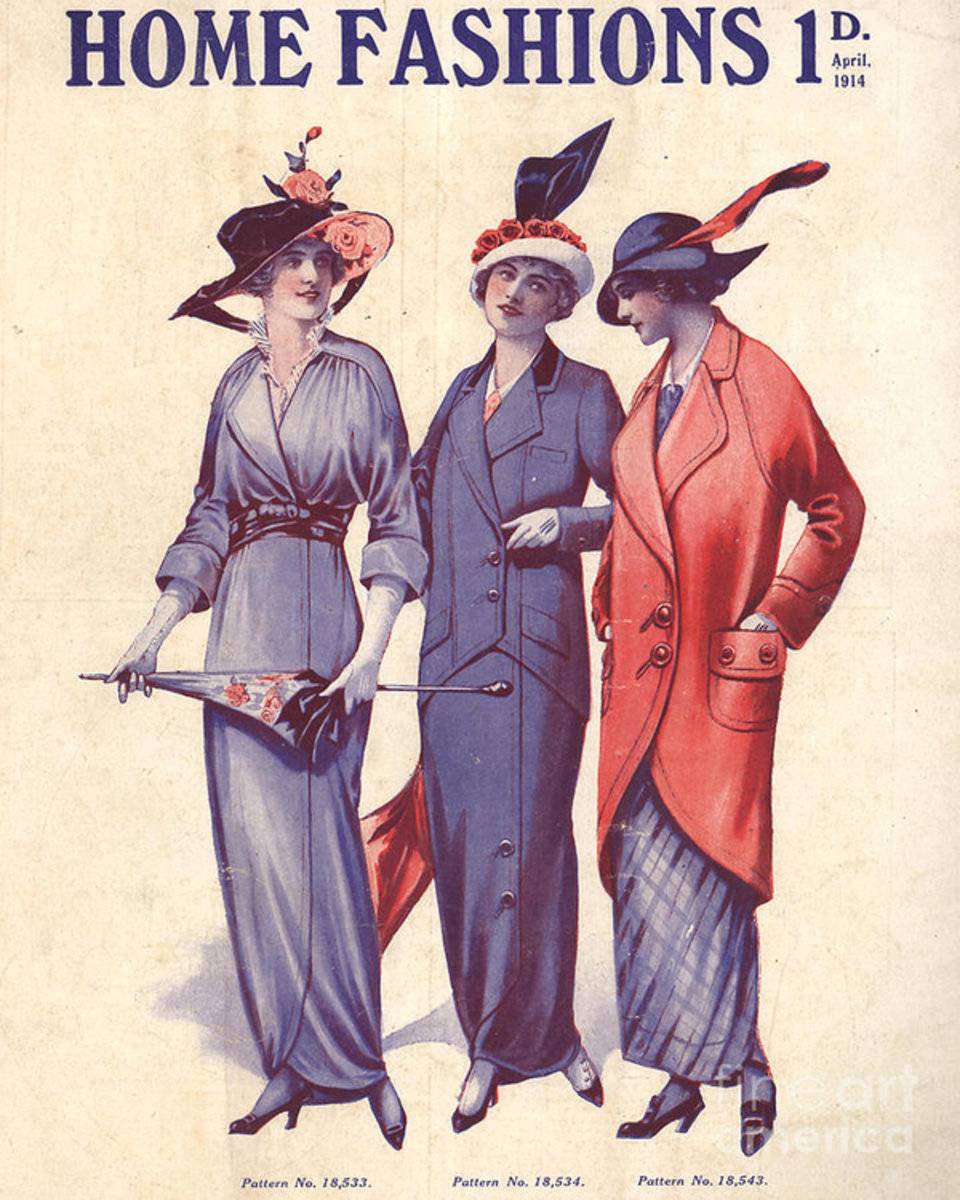 Home Fashion 1917 1910S Uk Womens - Poster | Canvas Wall Art Print