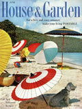 House And Garden Featuring Umbrellas On A Beach - Poster | Canvas Wall Art Print