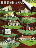 House &amp; Garden Cover Illustration Of 9 Houses - Poster | Canvas Wall Art Print