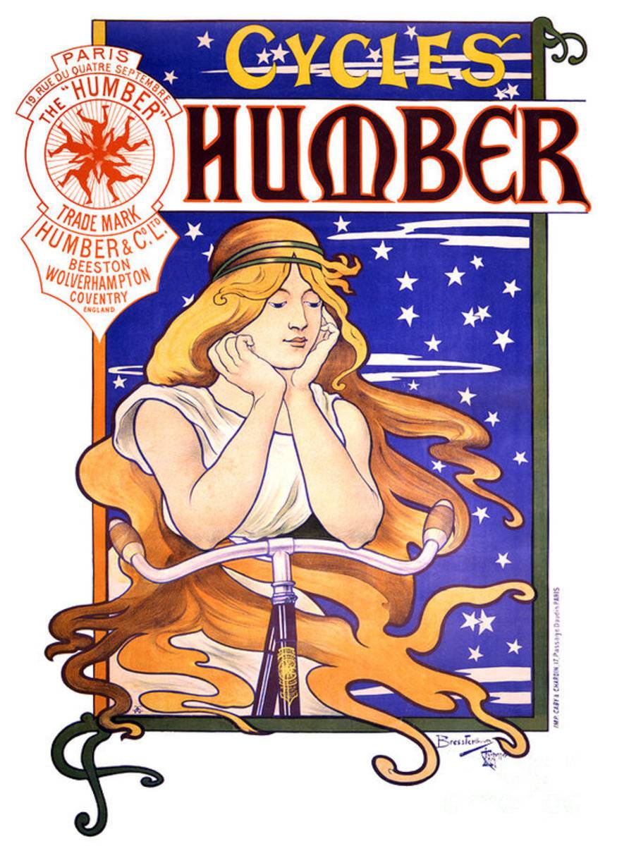 Humber Cycles 1890S Vintage Advertising - Poster | Canvas Wall Art Print