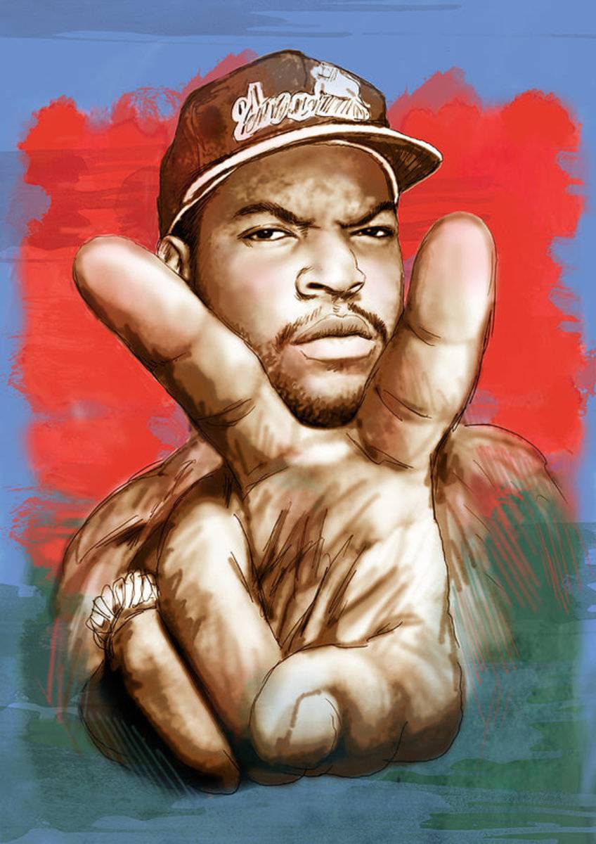 Ice Cube - Stylised Drawing Art - Rapper - Poster | Canvas Wall Art Print
