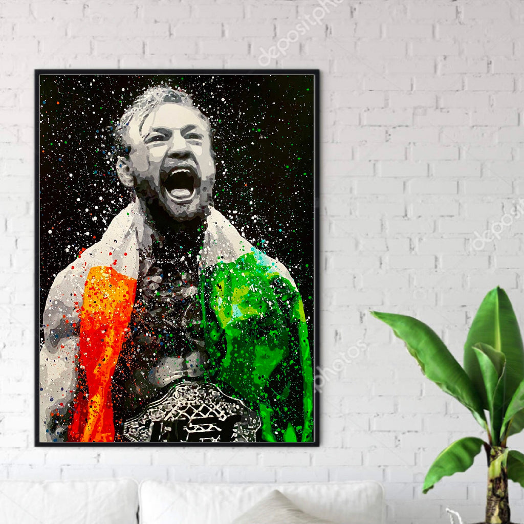 Conor McGregor Hand Painted Gift - Poster | Canvas Wall Art Print