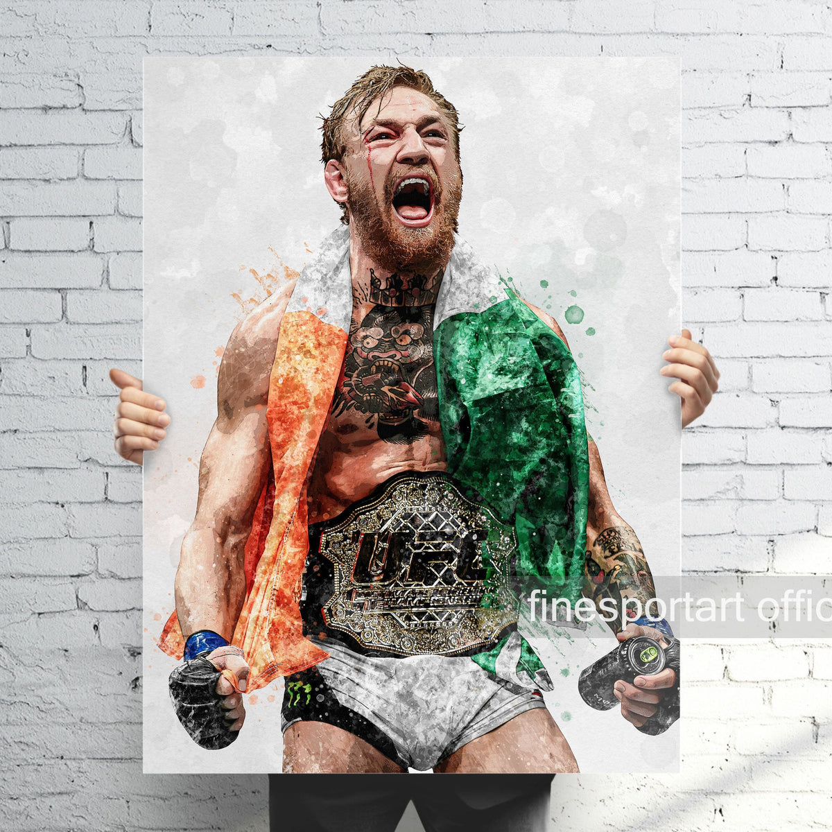 Conor McGregor Fighting Sports Man Cave Gift Kids Room Decor - Poster | Canvas Wall Art Print