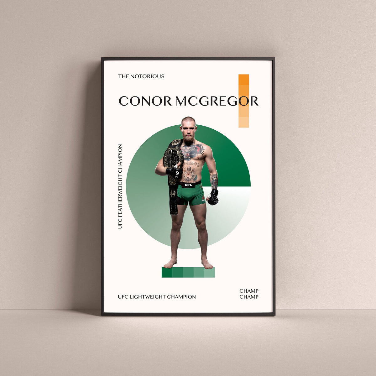 Conor McGregor Ireland Minimalist UFC Home Living Kids Game Room Gym Bar Man Cave - Poster | Canvas Wall Art Print