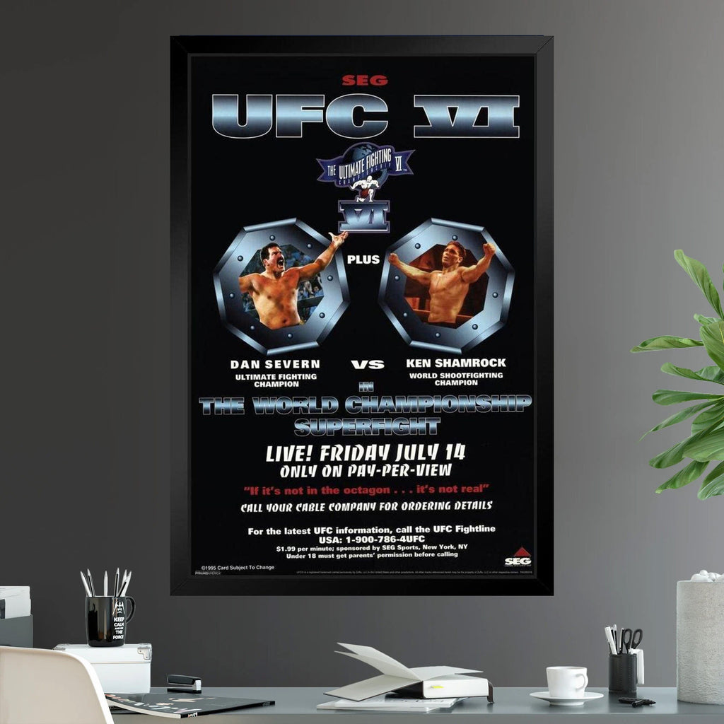 UFC 6 The Clash of Titans Ken Shamrock vs Dan Severn - Poster | Canvas Wall Art Print