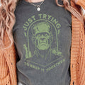 ORIGINAL Comfort Colors Frankenstein Shirt Just Trying to Keep it Together tshirt funny Halloween tee spooky season