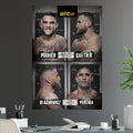 UFC 291 Dustin Poirier vs Justin Gaethje Jan Blachowicz vs Alex Pereira BMF Title - Poster | Canvas Wall Art Print
