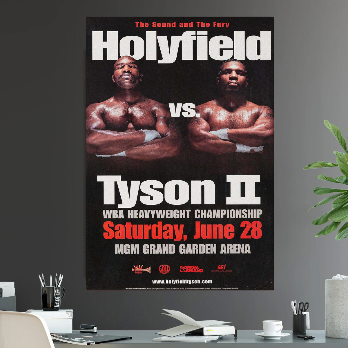 Mike Tyson vs Evander Holyfield 2 The Rematch Iconic Boxing Pay Per View - Poster | Canvas Wall Art Print