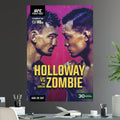 UFC Fight Night Max Holloway vs The Korean Zombie Featherweight Bout Championship Title - Poster | Canvas Wall Art Print