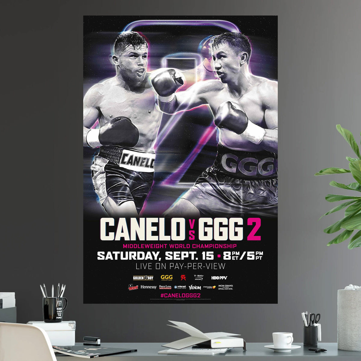 Canelo Alvarez vs Gennady Golovkin 2 Final Judgement Middleweight Bout Championship Title Boxing Triple G - Poster | Canvas Wall Art Print