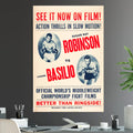 Sugar Ray Robinson vs Carmen Basilio Middleweight Championship Iconic Boxing Pay Per View - Poster | Canvas Wall Art Print