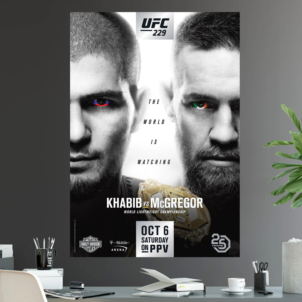UFC 229 Conor McGregor vs Khabib Nurmagomedov Lightweight Championship Title - Poster | Canvas Wall Art Print