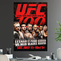 UFC 100 Brock Lesnar vs Frank Mir George St Pierre GSP vs Thiago Alves Dan Henderson vs Michael Bisping Championship Title - Poster | Canvas Wall Art Print