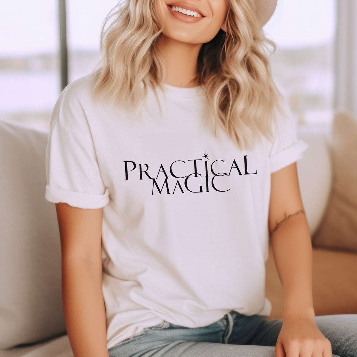 Comfort Colors Practical Magic Shirt Women, Halloween 90s Movie Trendy Fall Witch Midnight Margaritas Autumn Graphic Tee, Gift for Her Aesthetic