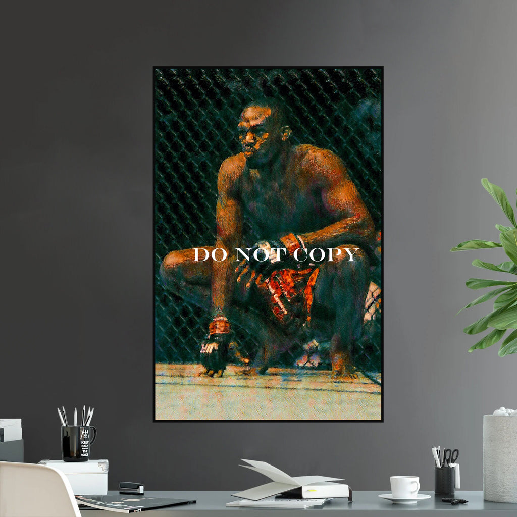 UFC Icon Jon Jones Heavyweight Champion Fighter Series 3 Bones MMA High Quality - Poster | Canvas Wall Art Print