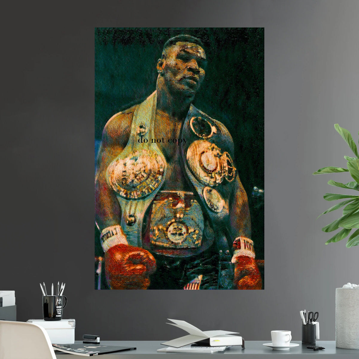 Mike Tyson Heavyweight Champion Iconic Fighter Series 1 Iron Boxing - Poster | Canvas Wall Art Print