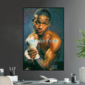 Sugar Ray Robinson Undisputed Champion Iconic Fighter Series 4 The Legend Boxing - Poster | Canvas Wall Art Print
